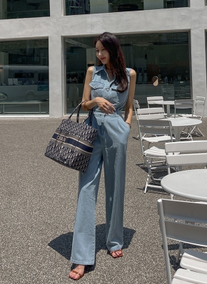 ノースリーブデニムオールインワン | レディースファッション通販 - DHOLIC