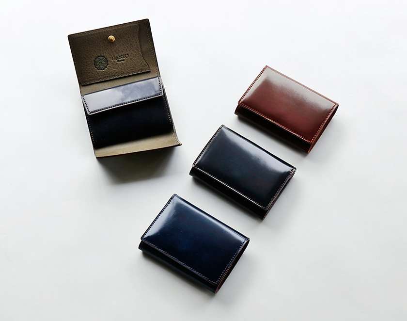 シェルコードバン×ミネルバボックスの3つ折り財布がGANZO六本木店限定