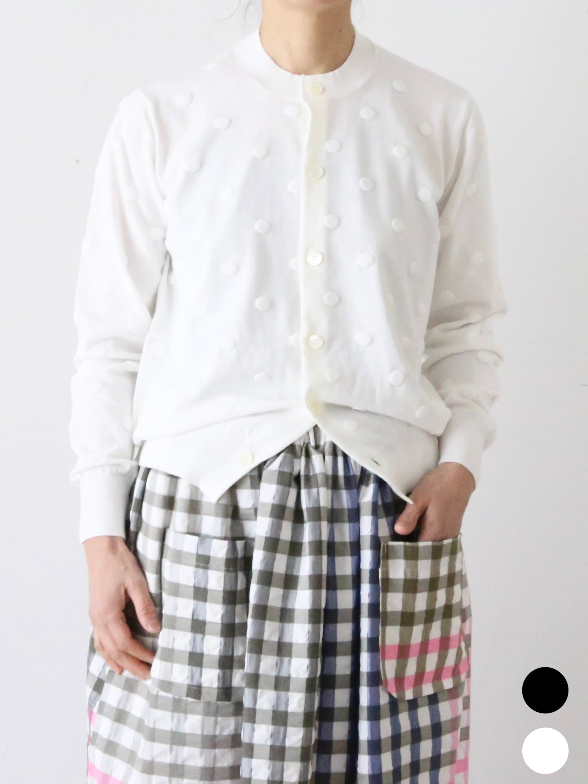 tao 綿天竺ドット柄カーディガン [TQ-N015-051] – CREER