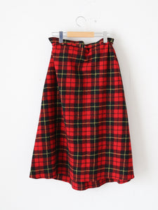 R&D.M.Co- ウールタータンチェックストリングスカート[7053] – CREER