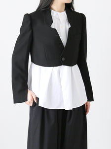 noir kei ninomiya ウールモヘヤドスキンジャケット [3M-J013-051] – CREER