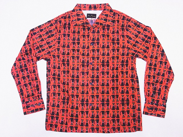 ドライボーンズ 長袖レーヨンアロハシャツ ガシャドクロ ドライ