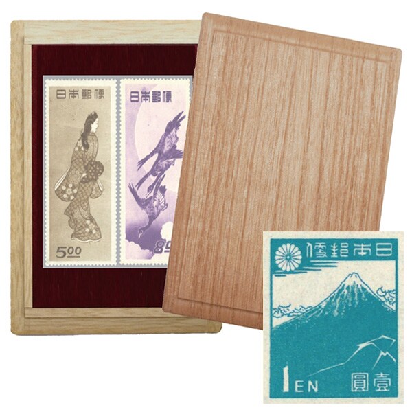 銭単位切手 昭和24年 月に雁 5面シート 裏糊少し枯れ気味 10000円 銭