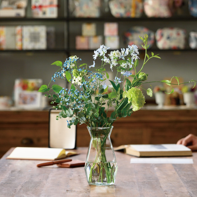 スタンディングガラスフラワーベース-16(W115(100)×D115(87)×H200