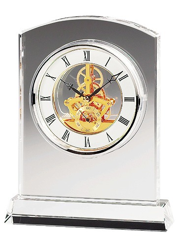 グラスワークス マルカート スケルトンクロック（名入れ） 23cm