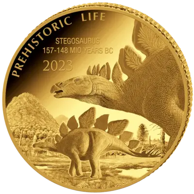 Buy 0.5 g Gold Coin - Prehistoric Life - Stegosaurus - 2023