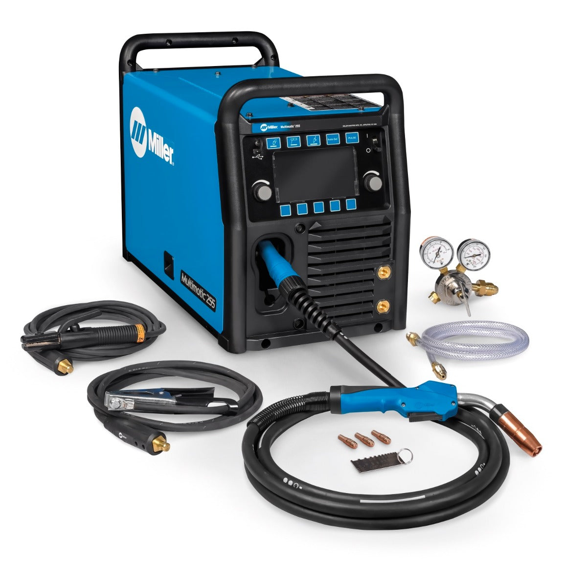 Miller Multimatic 255 Pulsed Multiprocess Welder w/Running Gear and TI