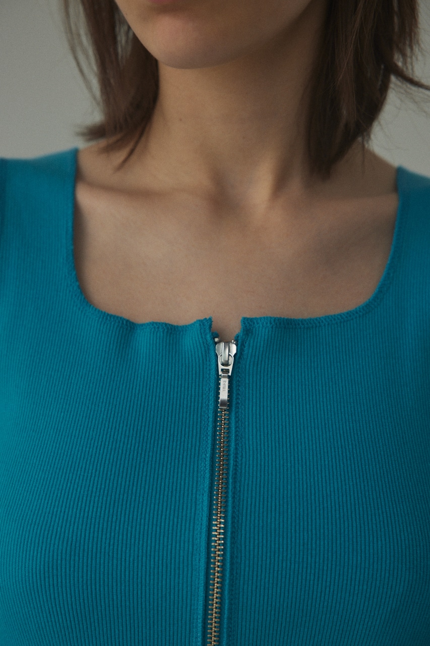 BLACK BY MOUSSY | front zip tanktop (タンクトップ ) |SHEL'TTER