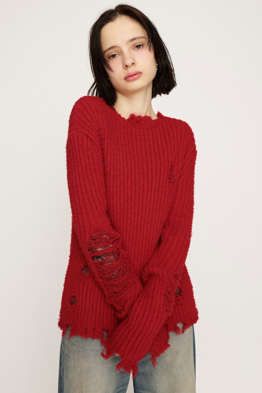 SLY | HEART HOLE 2WAY CRUSH トップス (ニット ) |SHEL'TTER WEBSTORE