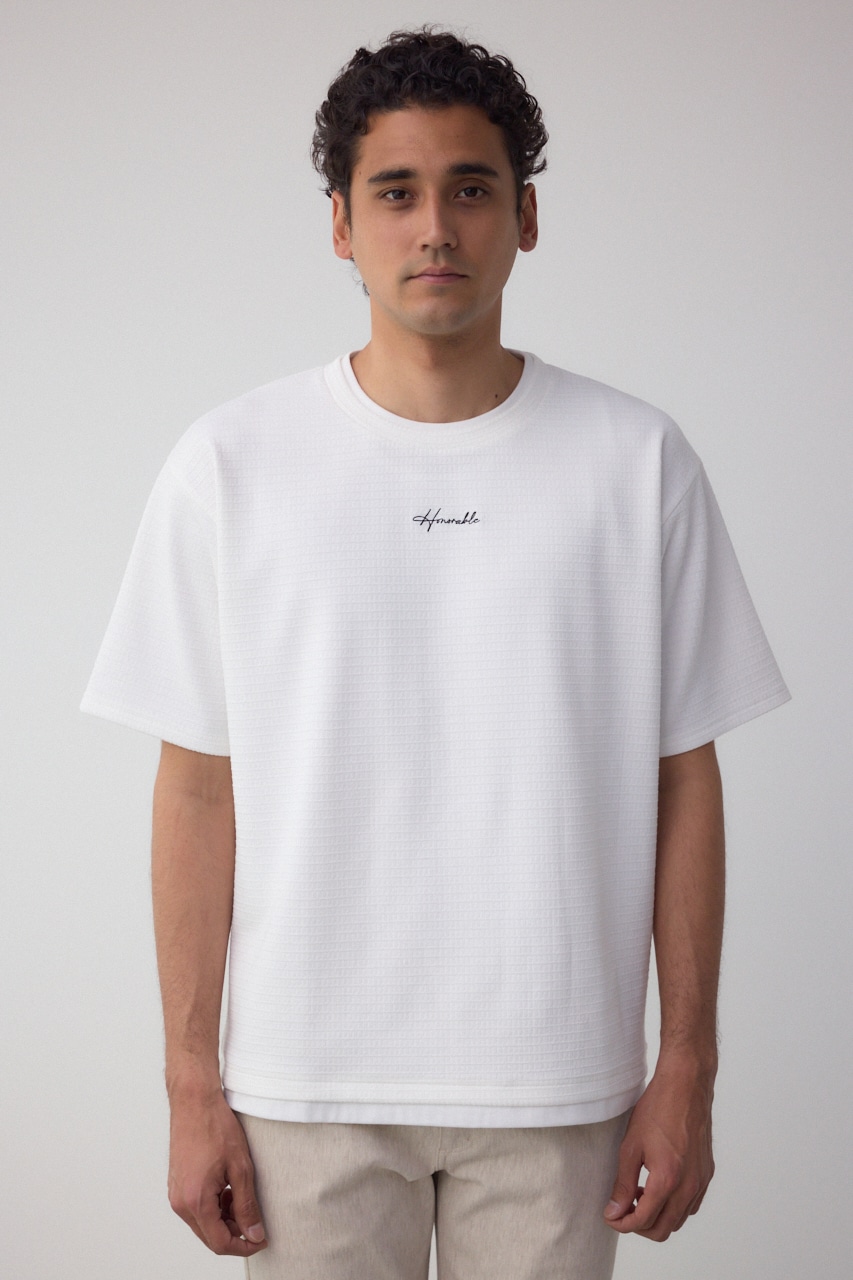 AZUL BY MOUSSY | フェイクレイヤードジャガードTシャツ (Tシャツ