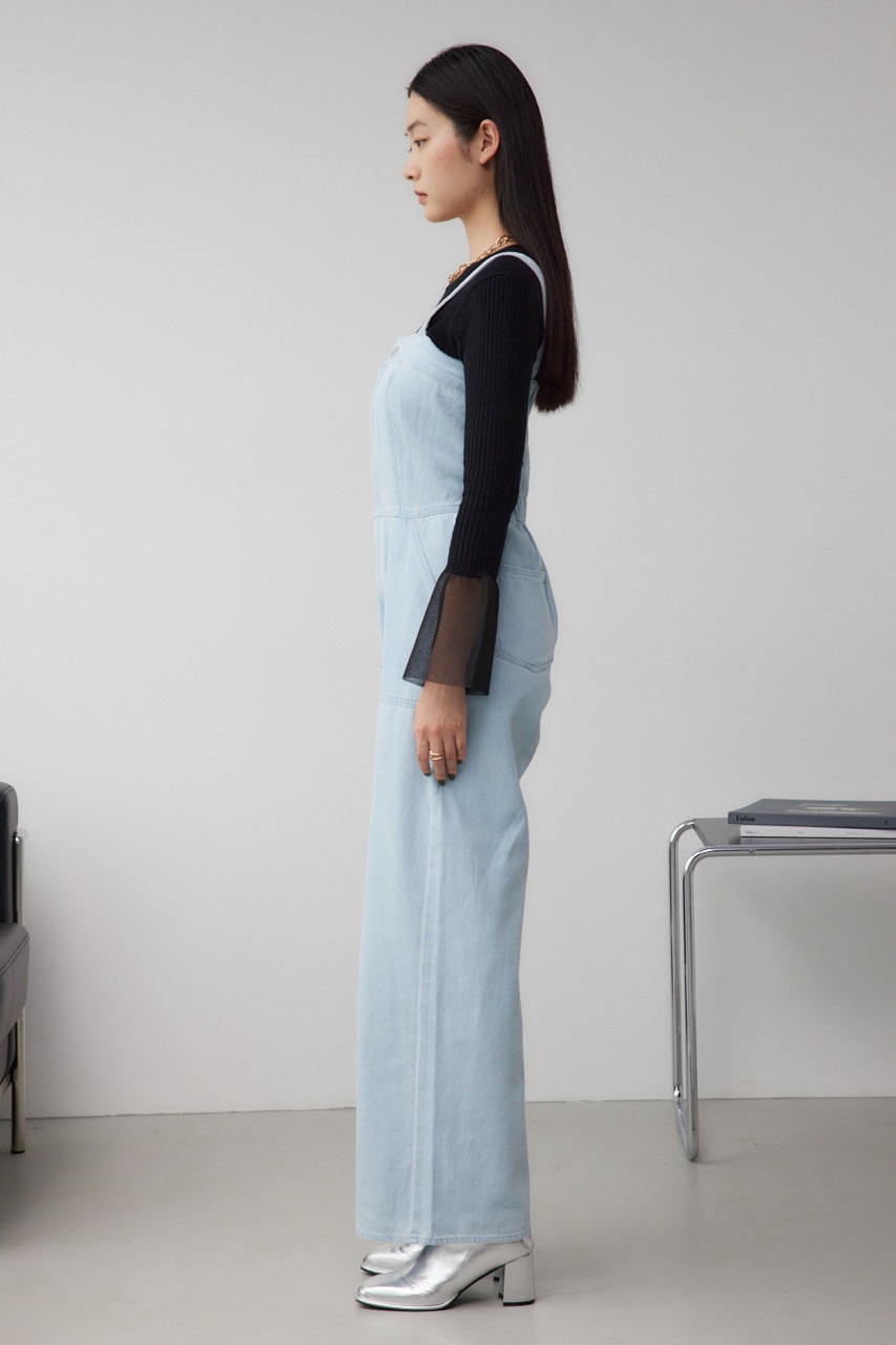 AZUL BY MOUSSY | デニムベアワイドオールインワン (その他デニム