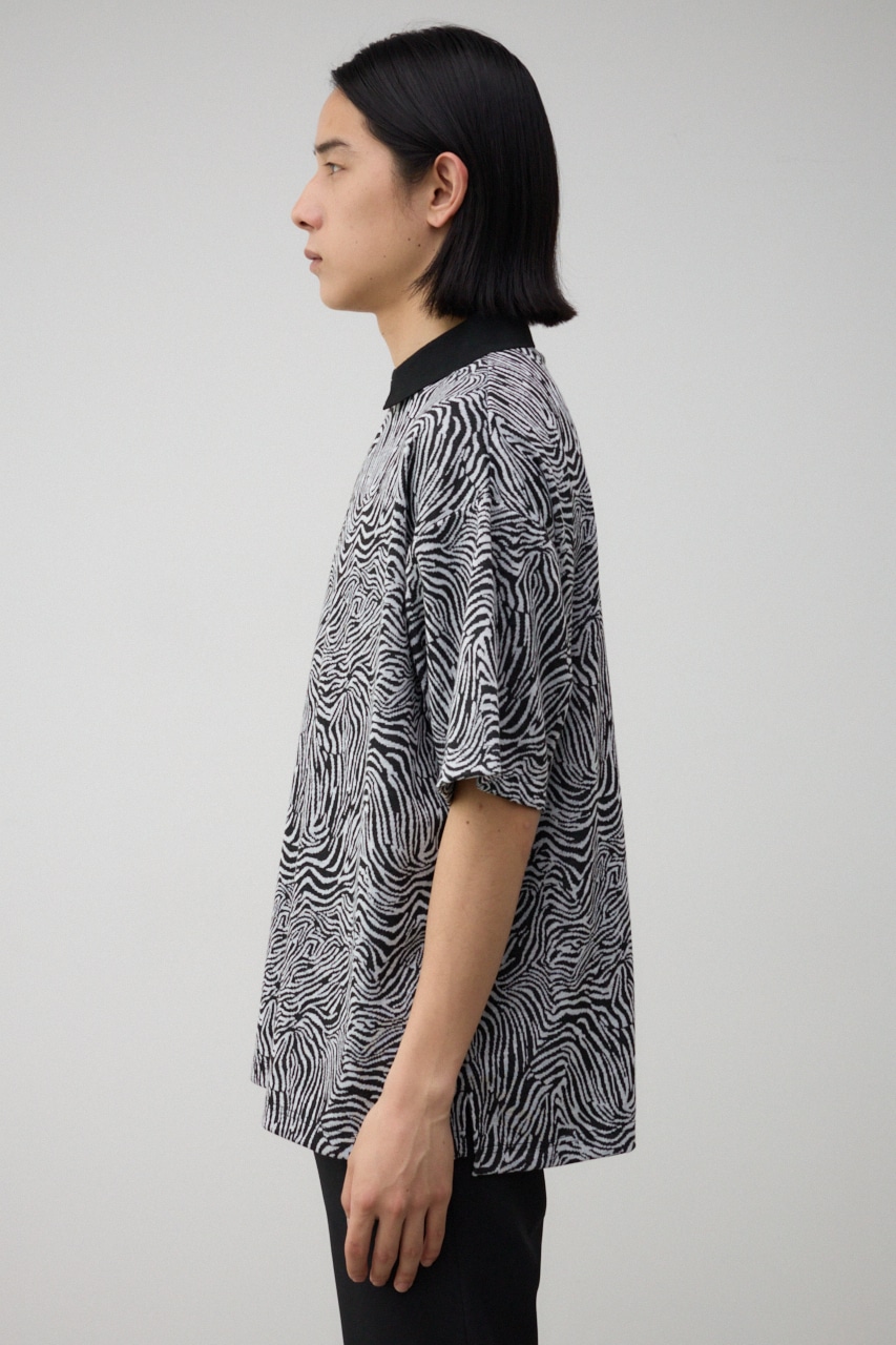 AZUL BY MOUSSY | オーバーサイズジャガードニットポロ (ニット