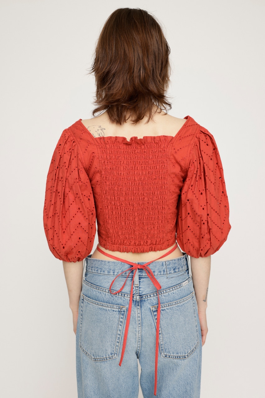 SLY | FRONT BUTTON LACE PUFF トップス (シャツ・ブラウス ) |SHEL