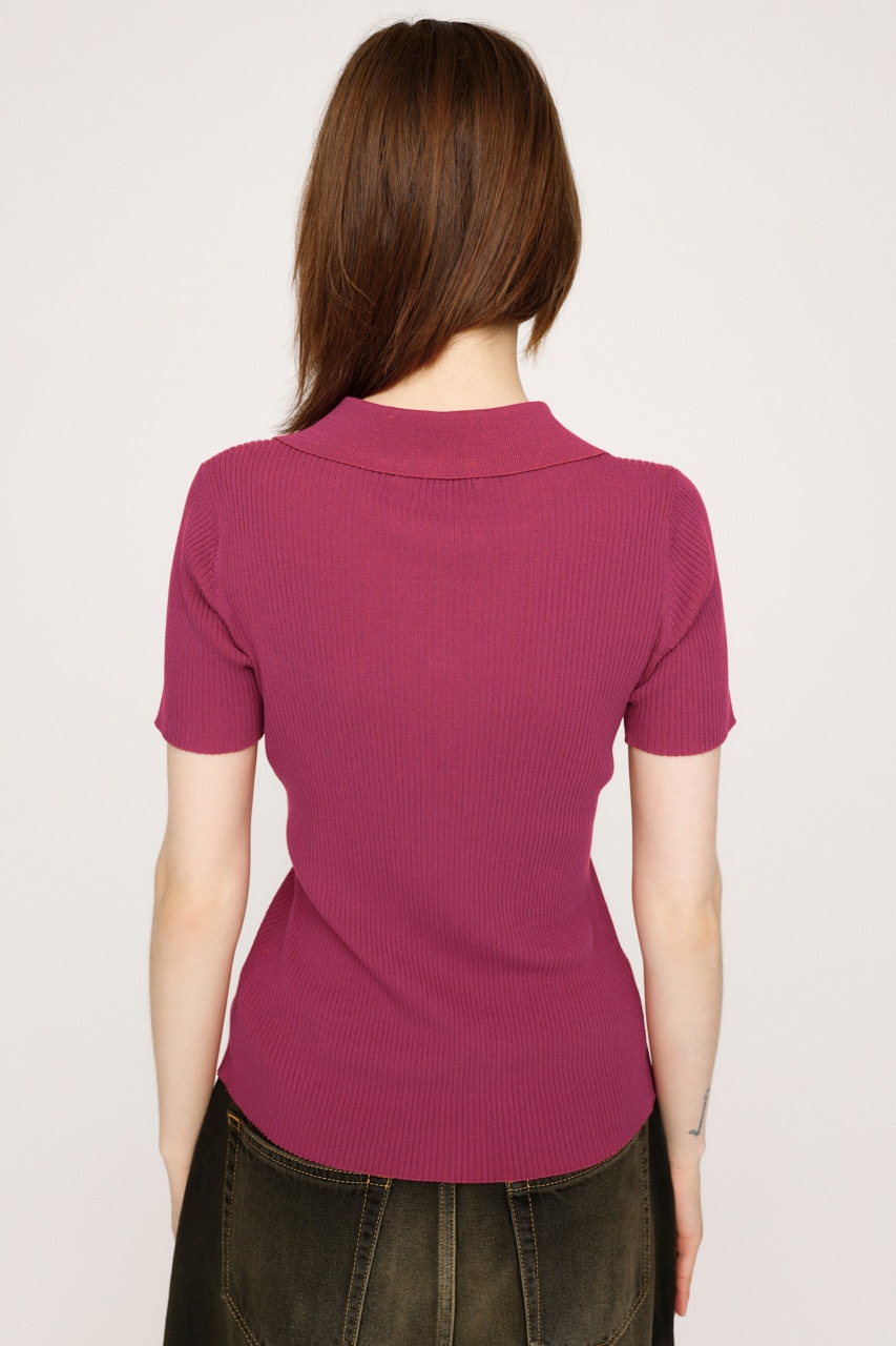 SLY | DUAL COLOR FRONT ZIP KNIT トップス (ニット ) |SHEL'TTER WEBSTORE