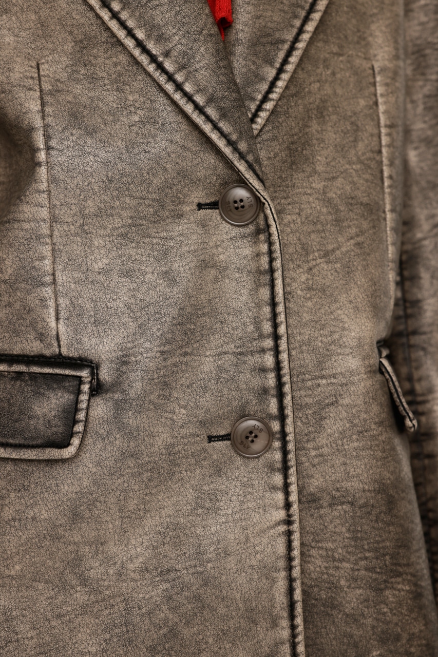 SLY | VINTAGE F／LEATHER TAILORED ジャケット (ジャケット ) |SHEL