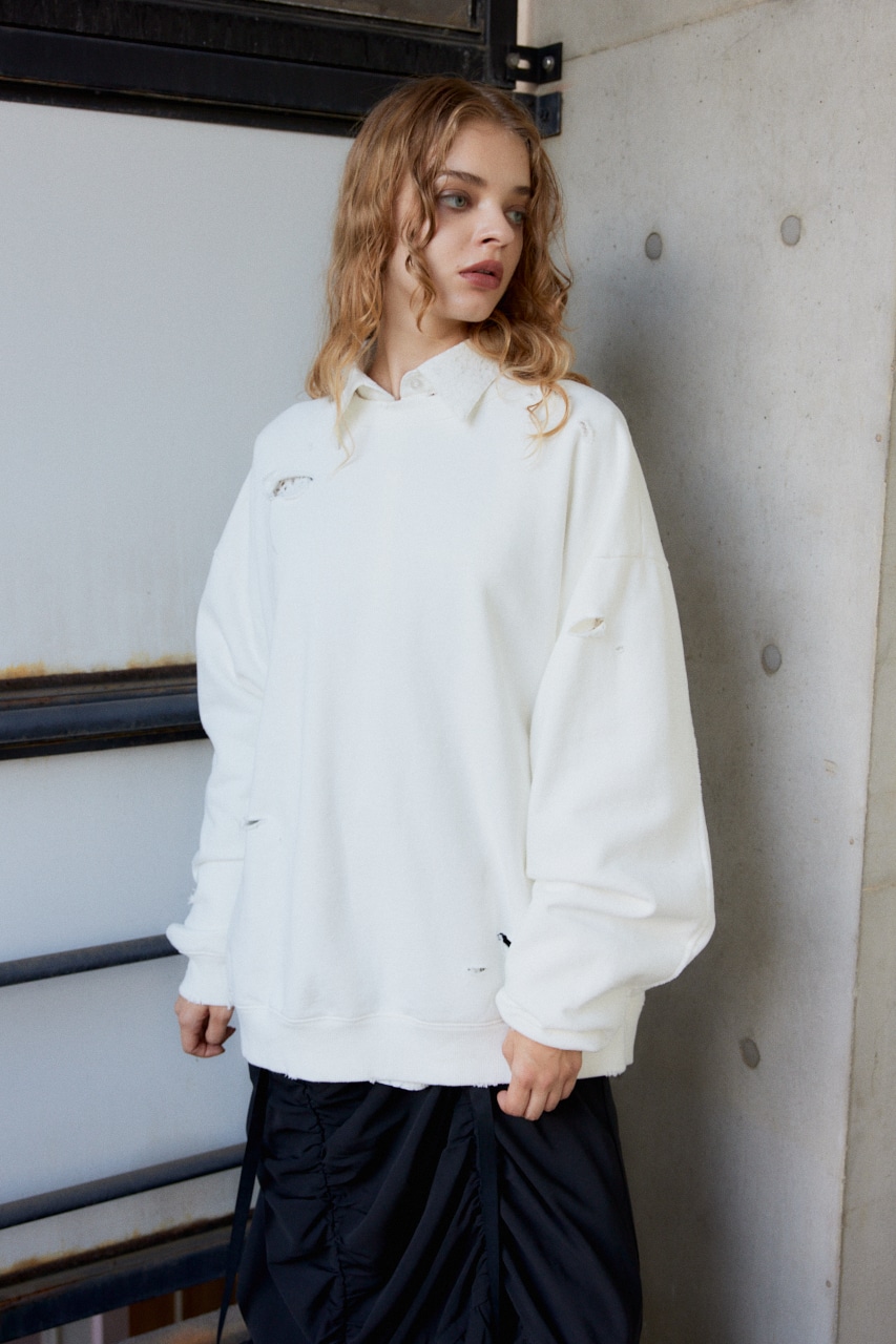SLY | CRUSHED OVER SWEAT トップス (Tシャツ・カットソー(長袖