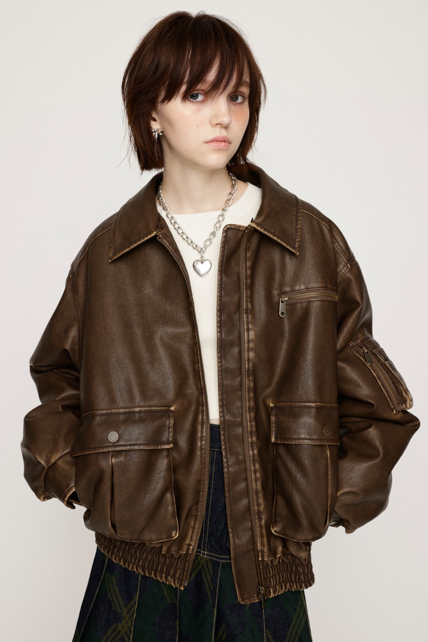 SLY | VINTAGE F／LEATHER S／ブルゾン (ブルゾン ) |SHEL'TTER WEBSTORE