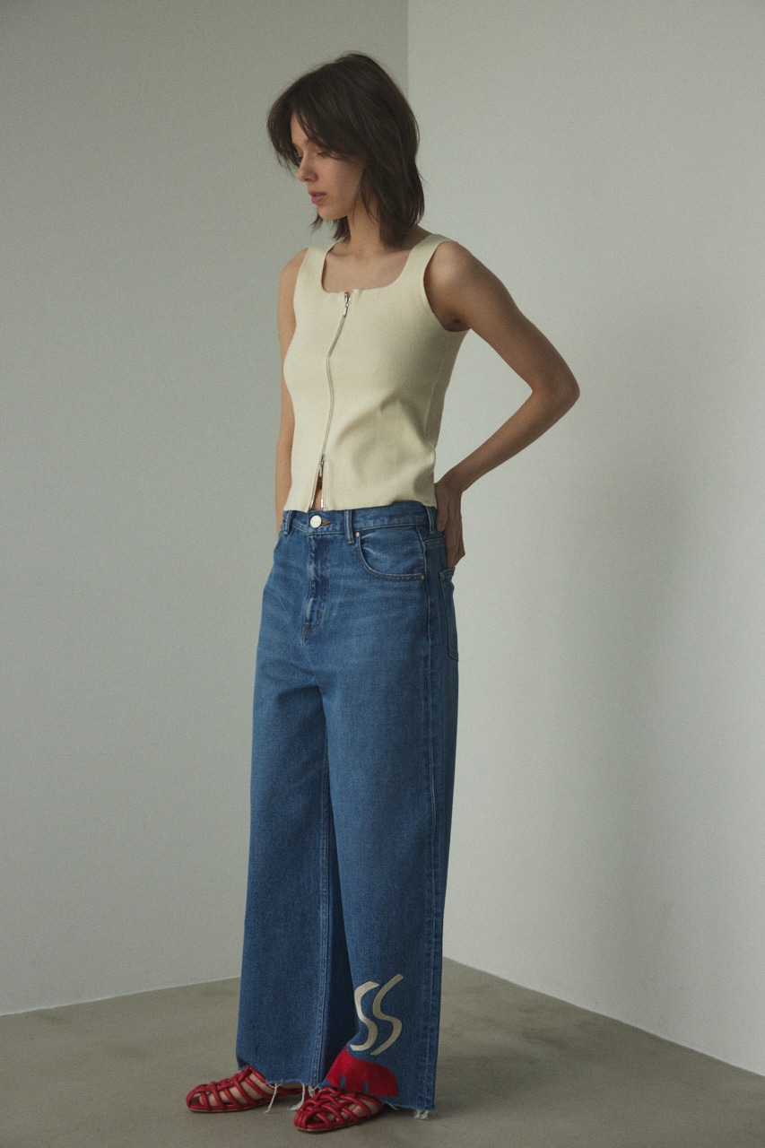 BLACK BY MOUSSY | front zip tanktop (タンクトップ ) |SHEL'TTER