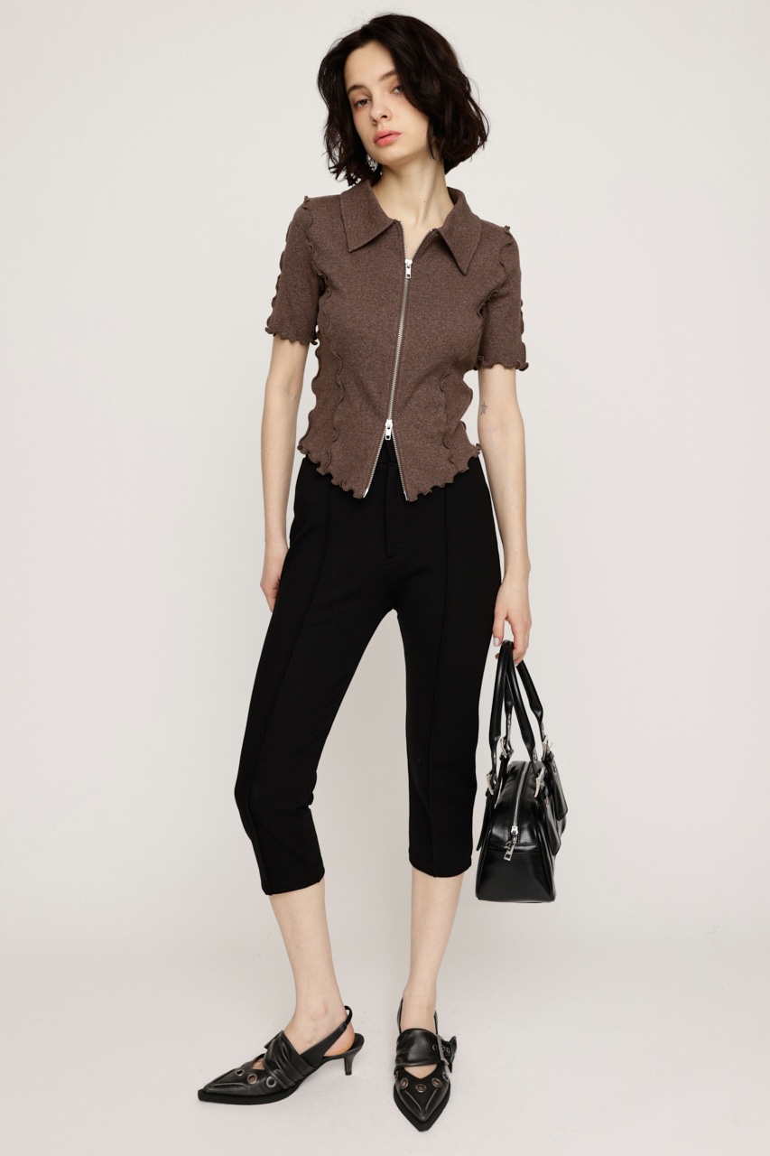 SLY | FRONT ZIP LINKING トップス (Tシャツ・カットソー(半袖