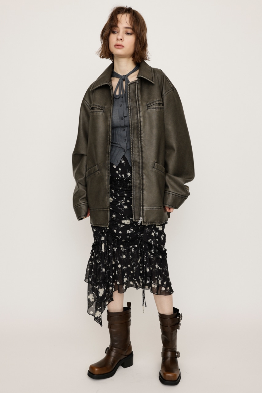 SLY | VINTAGE BOXY F／LEATHER ジャケット (ジャケット ) |SHEL'TTER