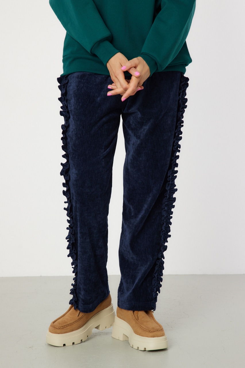 RODEO CROWNS WIDE BOWL | サイドフリルベロアパンツ (パンツ ) |SHEL