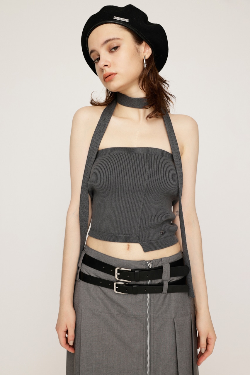 SLY | TIE SET BARE KNIT トップス (ベアトップ ) |SHEL'TTER WEBSTORE