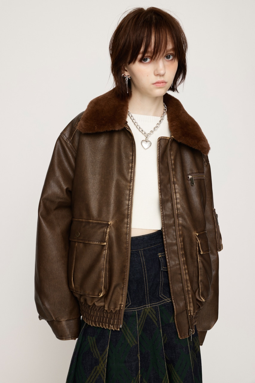 SLY | VINTAGE F／LEATHER S／ブルゾン (ブルゾン ) |SHEL'TTER WEBSTORE