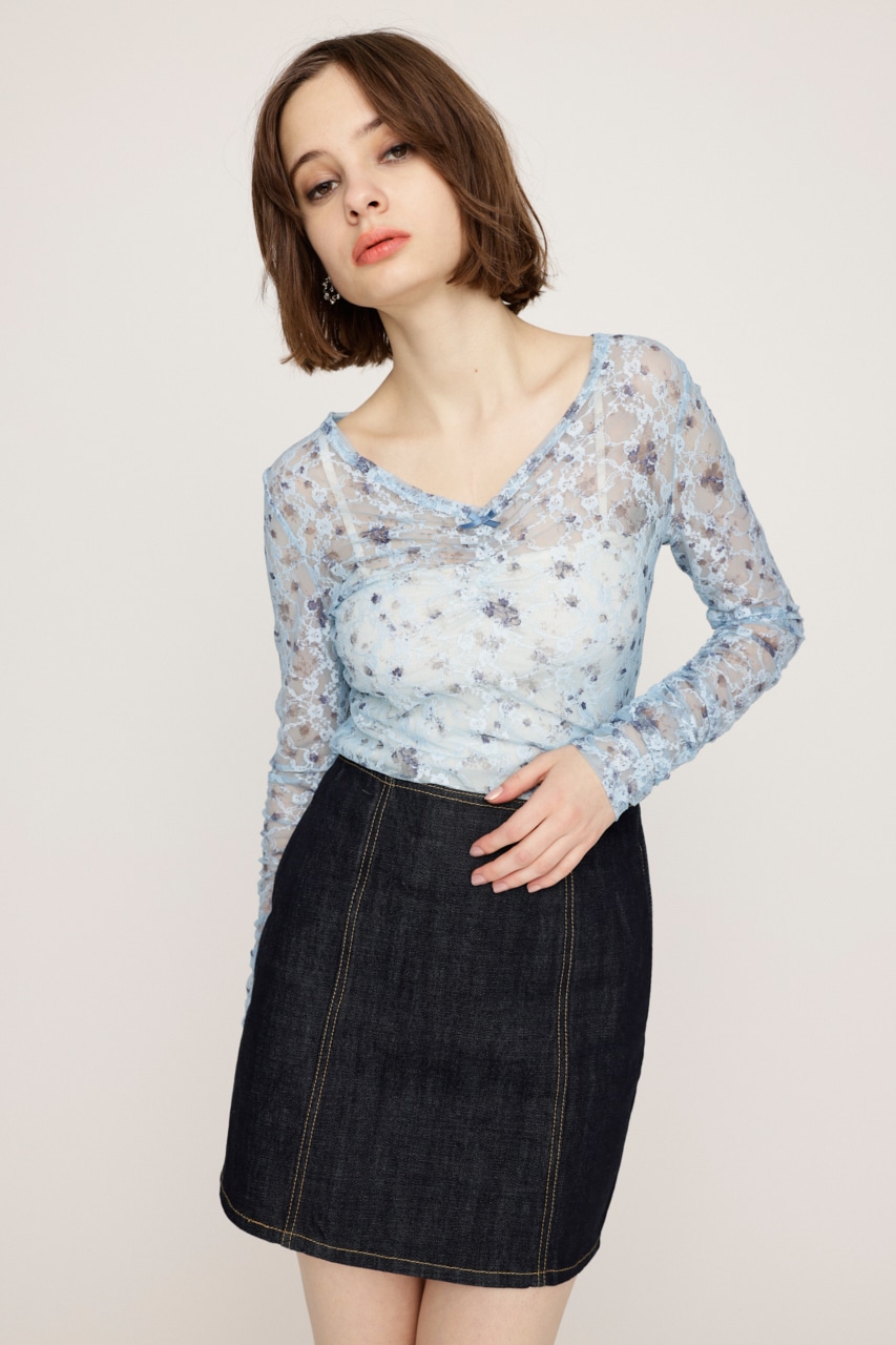 SLY | FLOWER LACE トップス (Tシャツ・カットソー(長袖) ) |SHEL'TTER