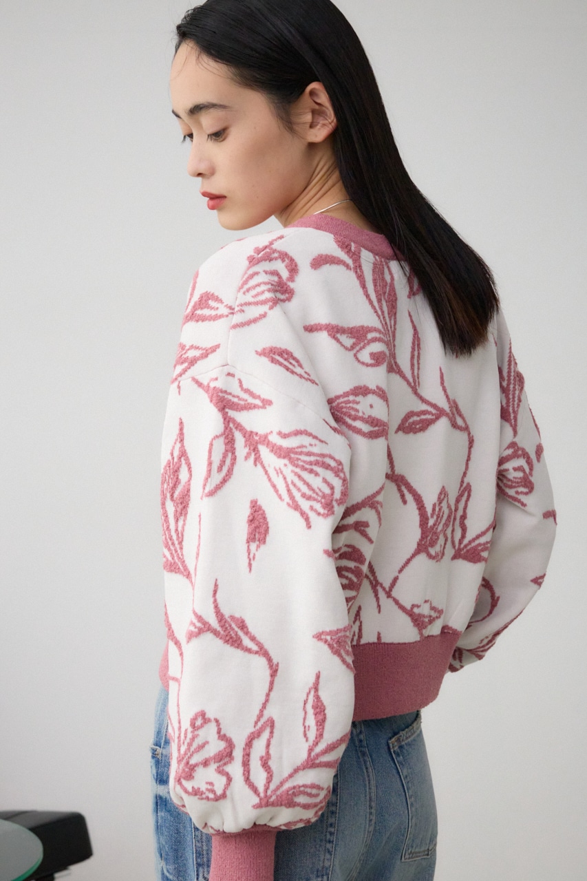 AZUL BY MOUSSY | 2WAY線花柄ジャガードカーディガン (カーディガン