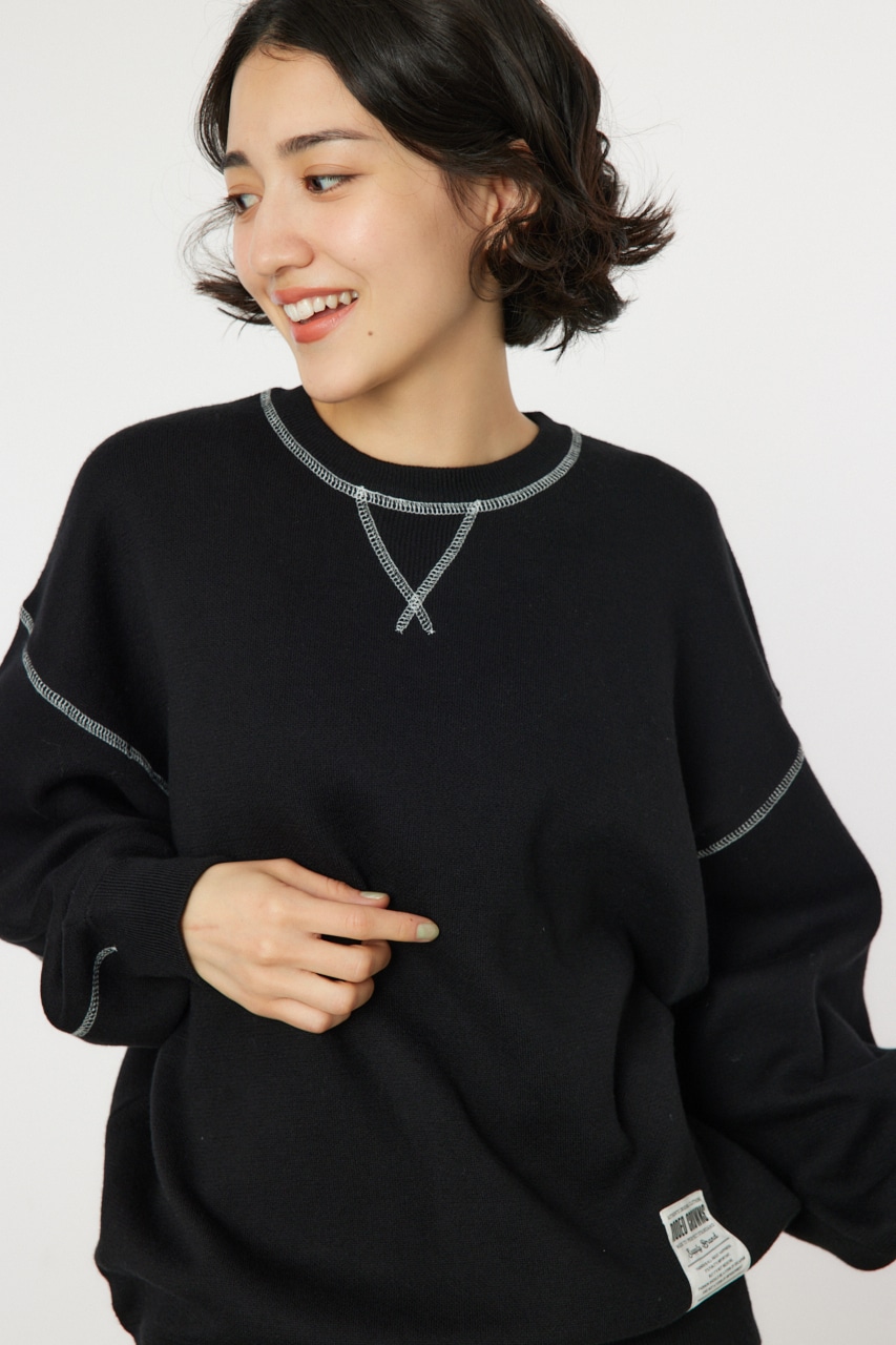 RODEO CROWNS WIDE BOWL | スウェットライクカラーステッチニット