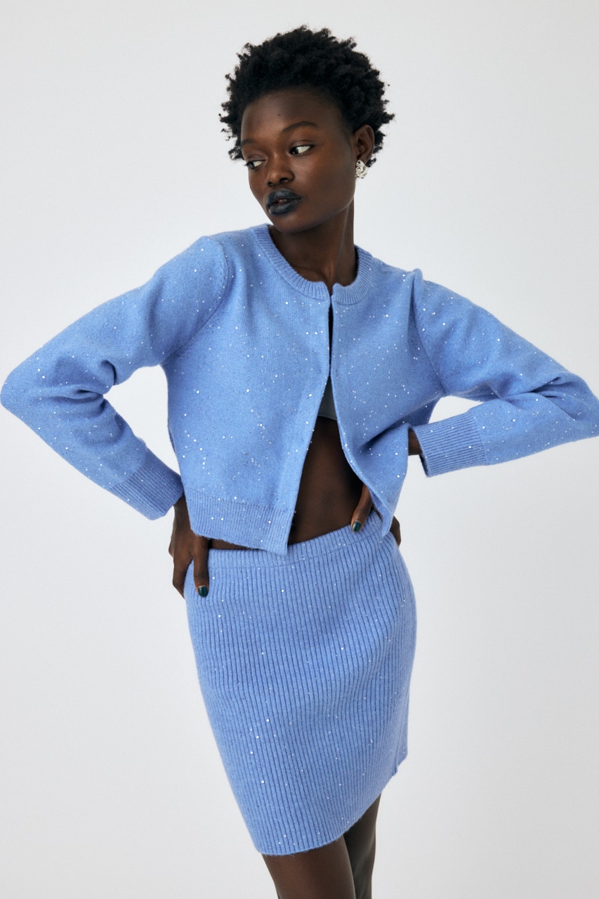 MOUSSY | SPANGLE KNIT COMBI ワンピース (ワンピース(ミニ