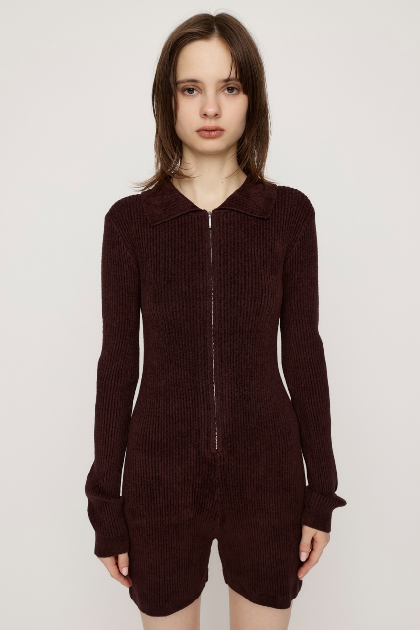 SLY | FRONT ZIP MOLE YARN ロンパース (オールインワン ) |SHEL'TTER