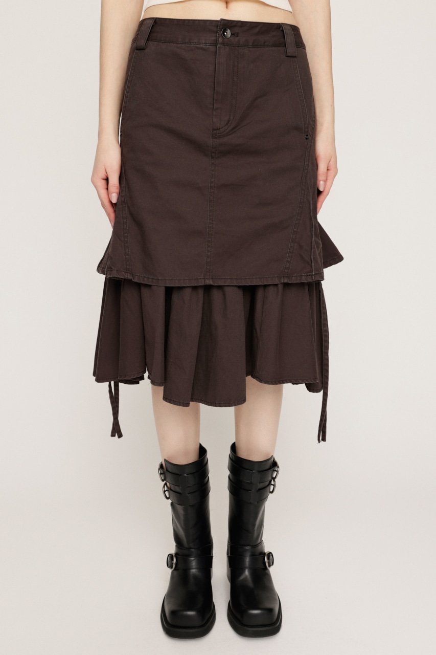 SLY | L／W WASHED MIDDLE MERMAID スカート (スカート(ミディアム