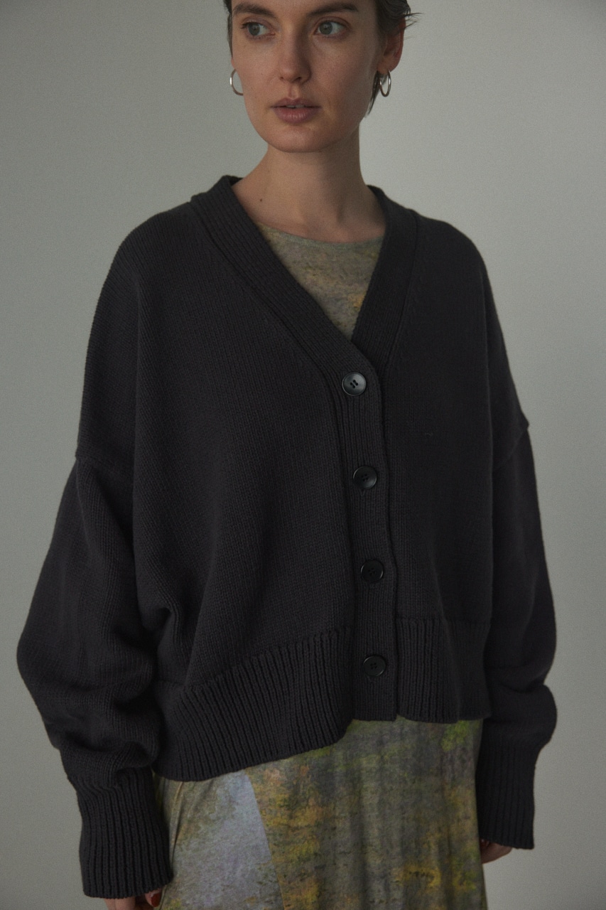 BLACK BY MOUSSY | cotton knit cardigan (カーディガン ) |SHEL'TTER