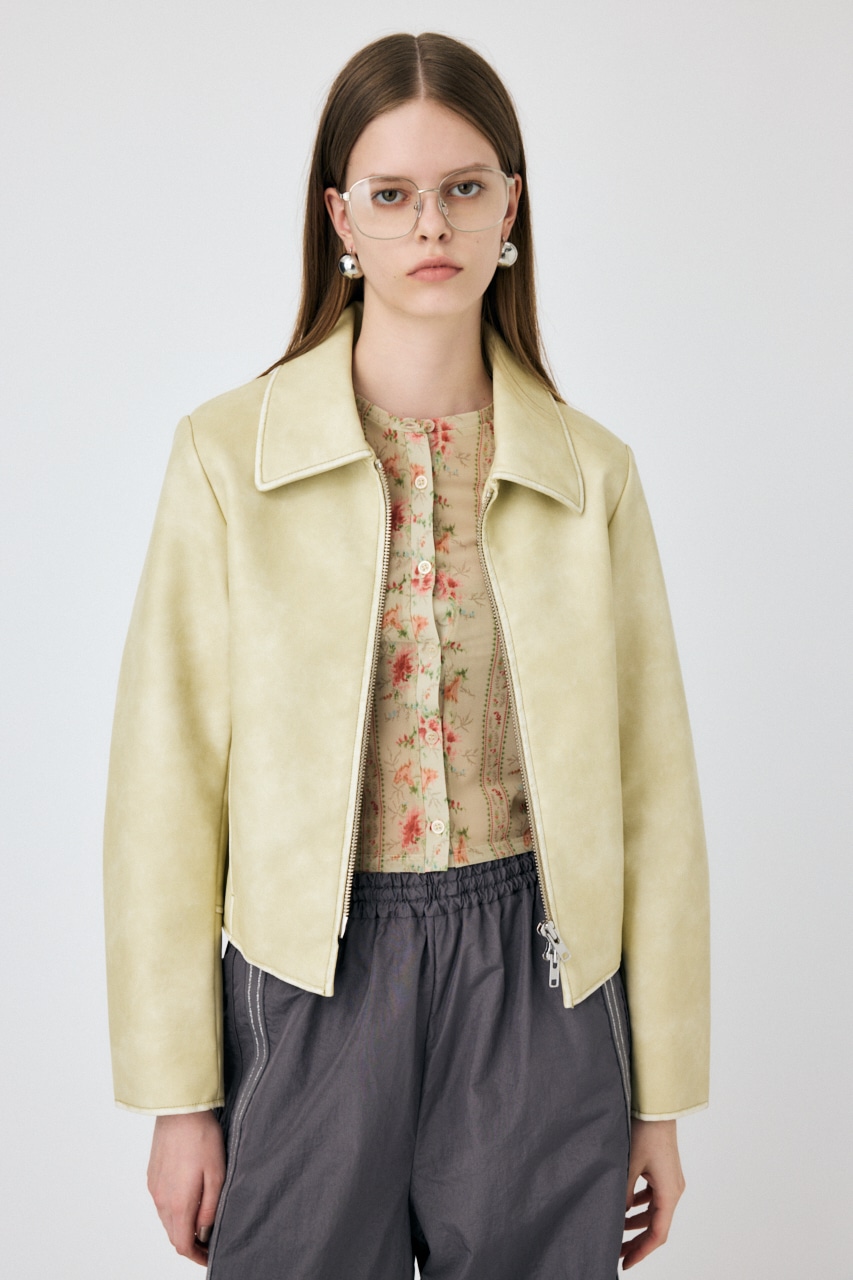 MOUSSY | FAUX LEATHER MINIMAL ジャケット (ジャケット ) |SHEL'TTER