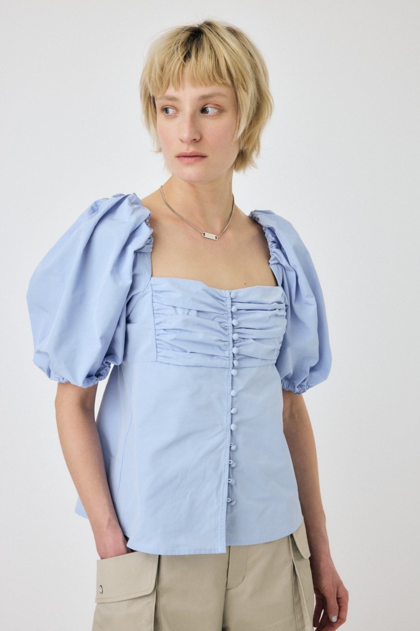 MOUSSY | OPEN NECK GATHER ブラウス (シャツ・ブラウス ) |SHEL'TTER