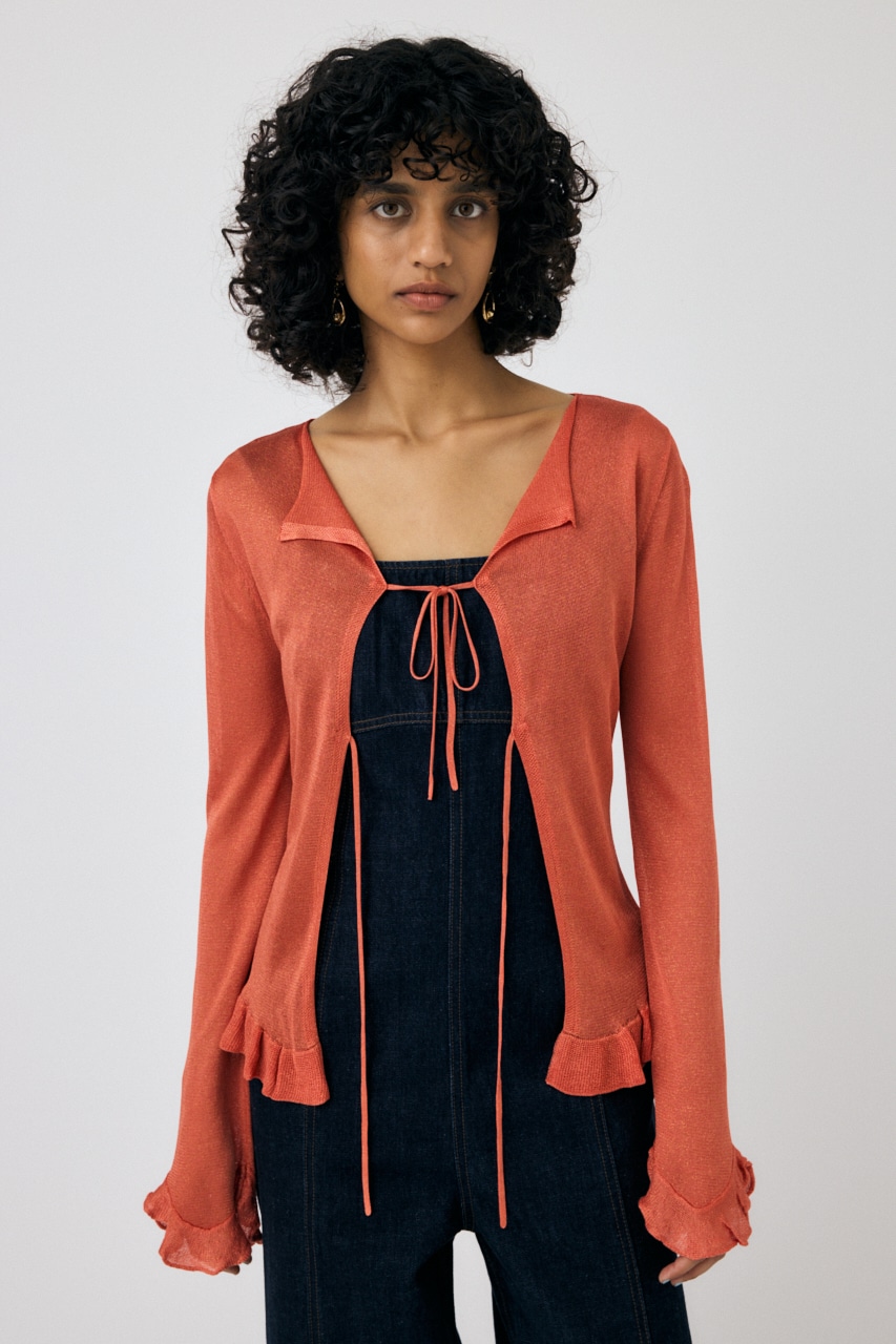 MOUSSY | OPEN NECK SHEER カーディガン (カーディガン ) |SHEL'TTER