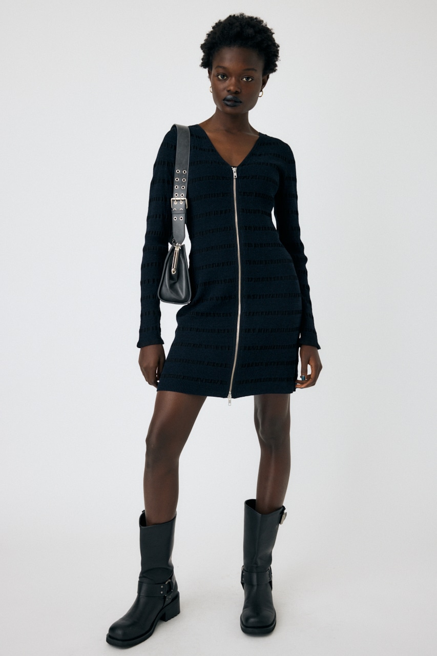 MOUSSY | OPEN STITCH KNIT MINI ドレス (ワンピース(ミニ・ミディアム
