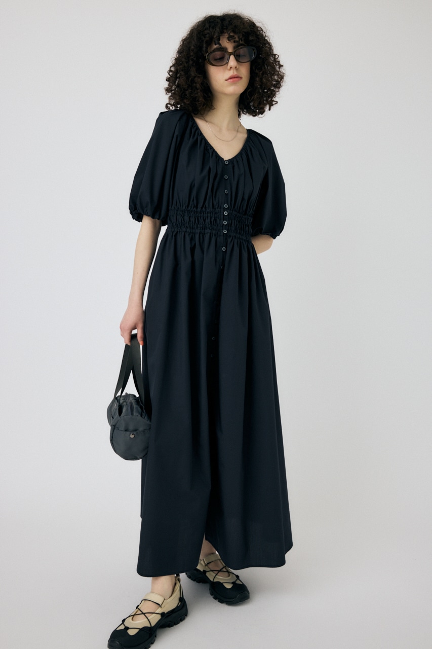 MOUSSY | WAIST GATHER ロングドレス (ワンピース(ロング） ) |SHEL