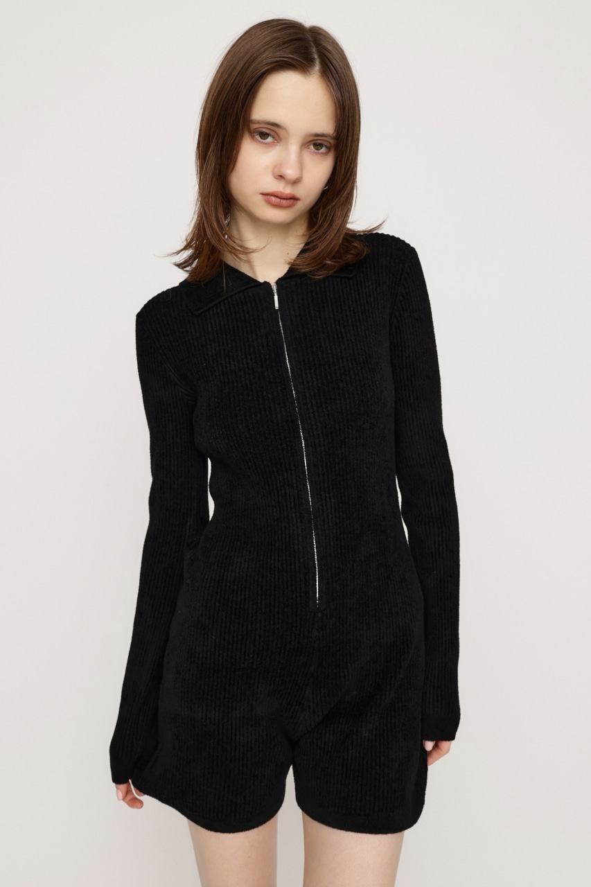 SLY | FRONT ZIP MOLE YARN ロンパース (オールインワン ) |SHEL'TTER