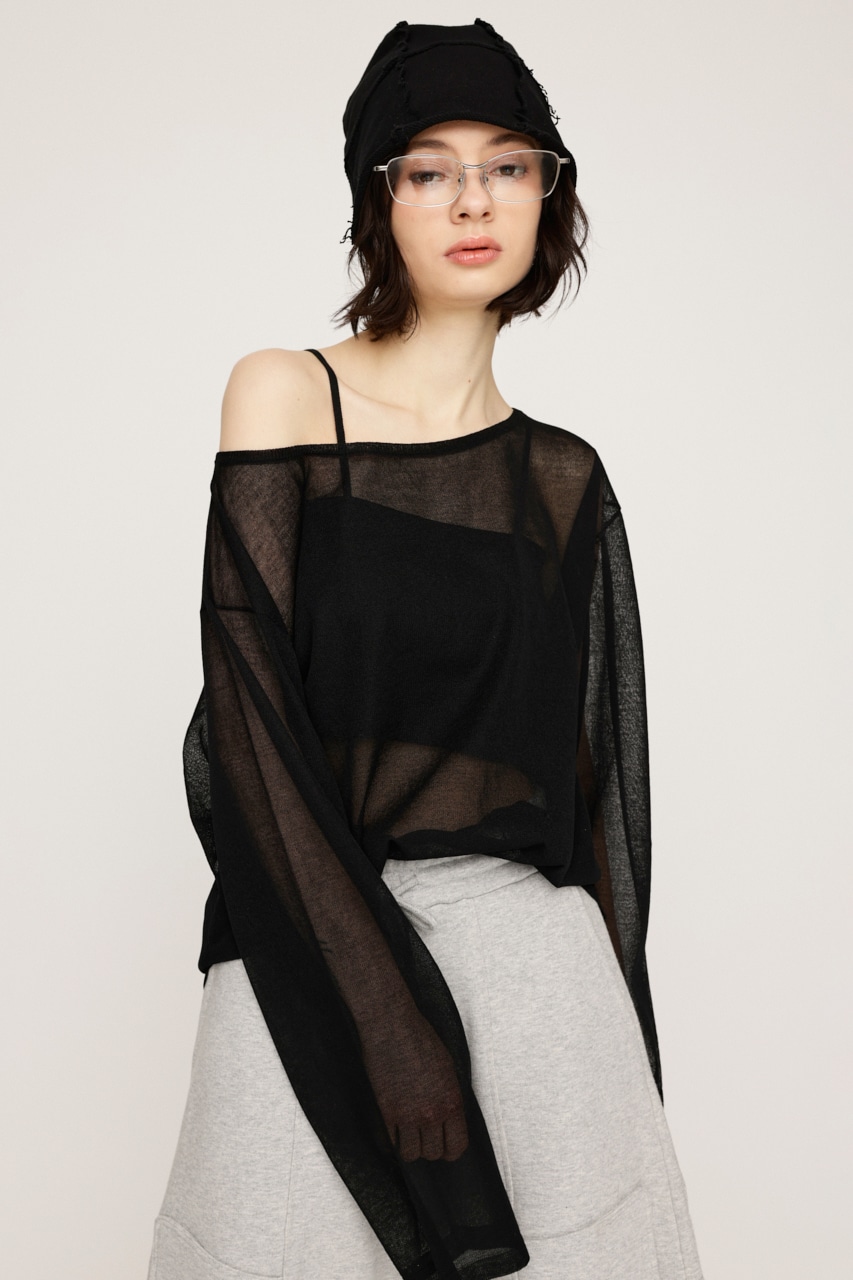 SLY | OVERSIZE SHEER トップス (ニット ) |SHEL'TTER WEBSTORE