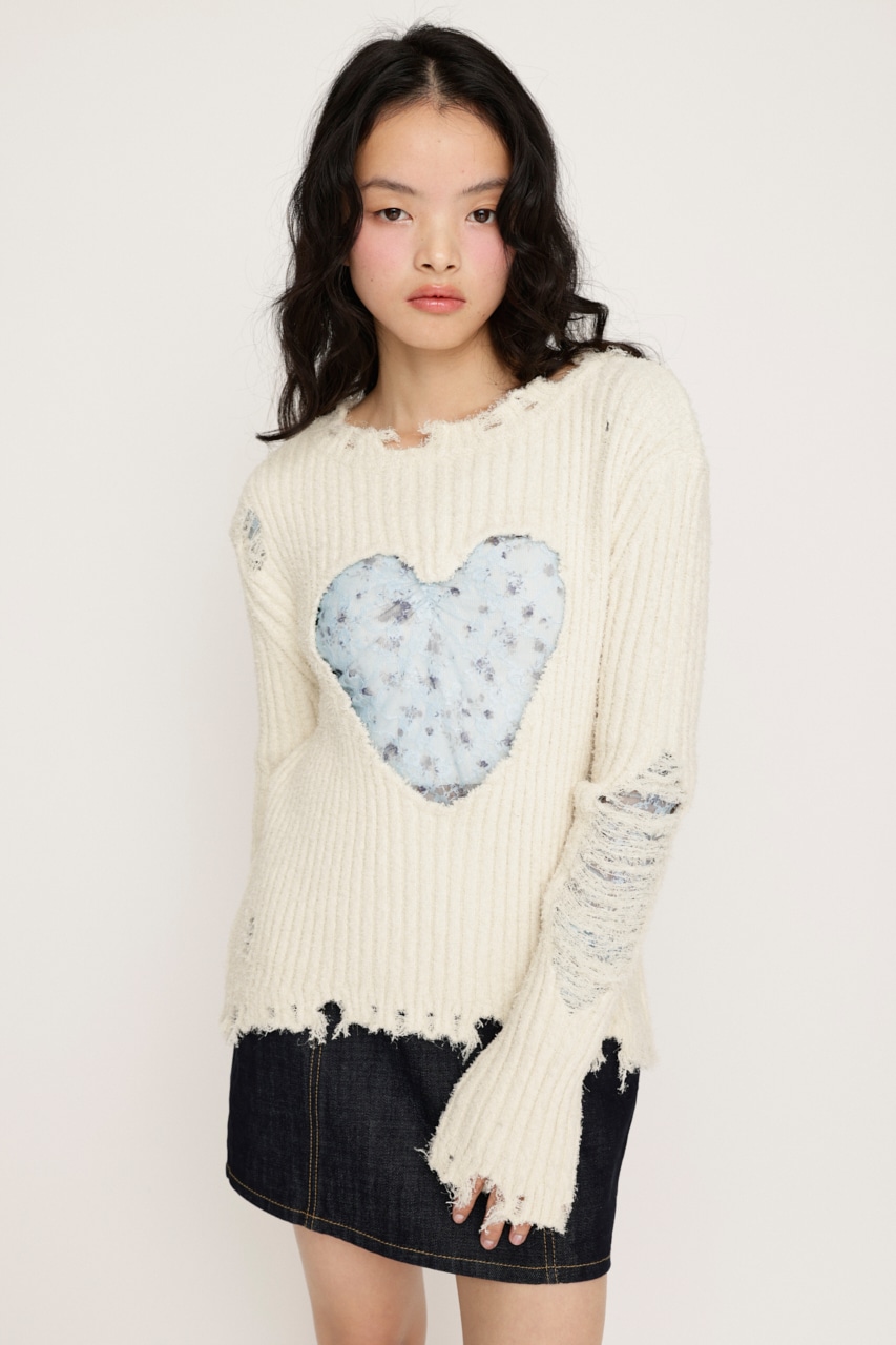 SLY | HEART HOLE 2WAY CRUSH トップス (ニット ) |SHEL'TTER WEBSTORE