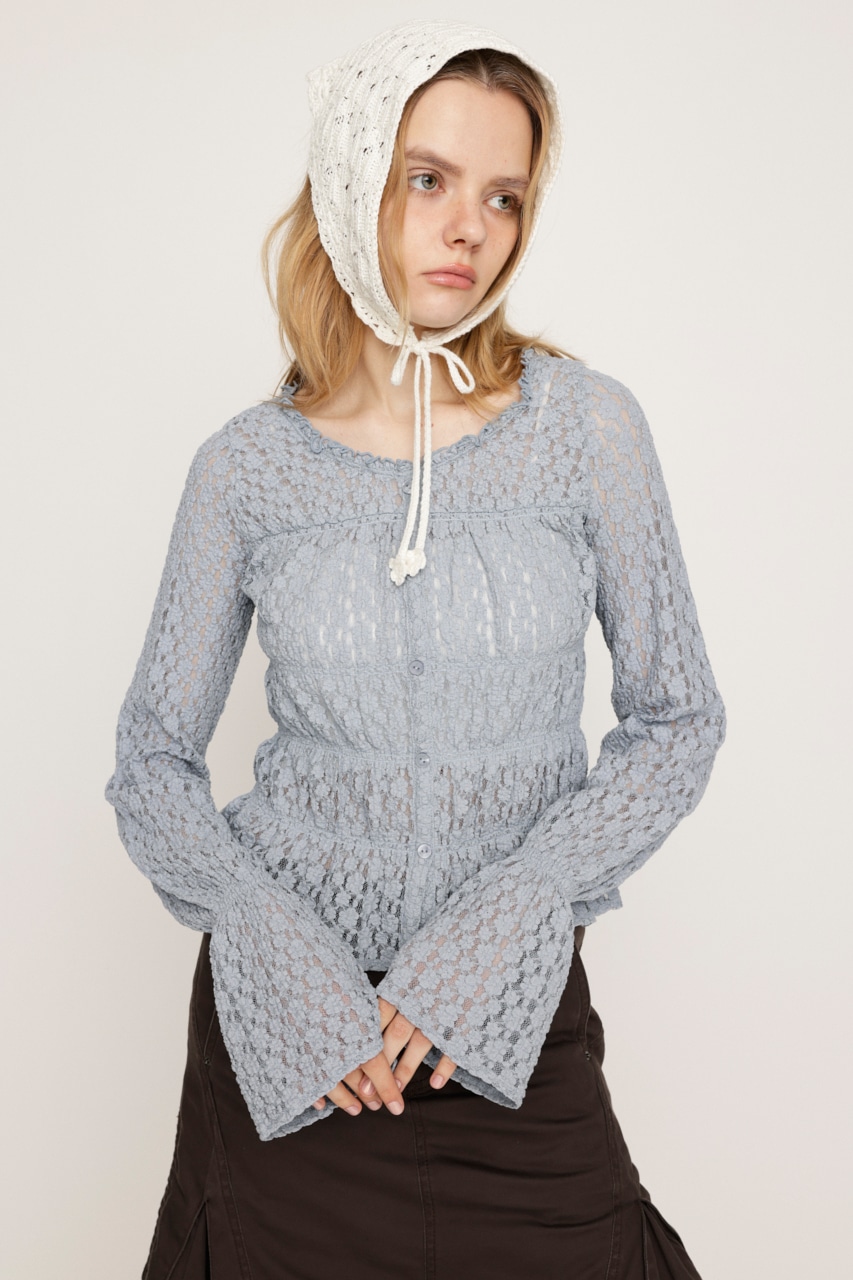 SLY | PUFFY SHIRRING CUT トップス (Tシャツ・カットソー(長袖