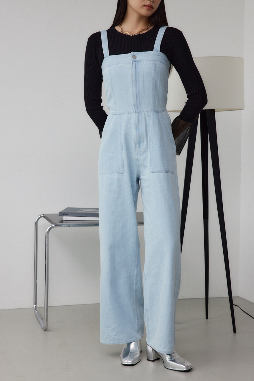 AZUL BY MOUSSY | デニムベアワイドオールインワン (その他デニム