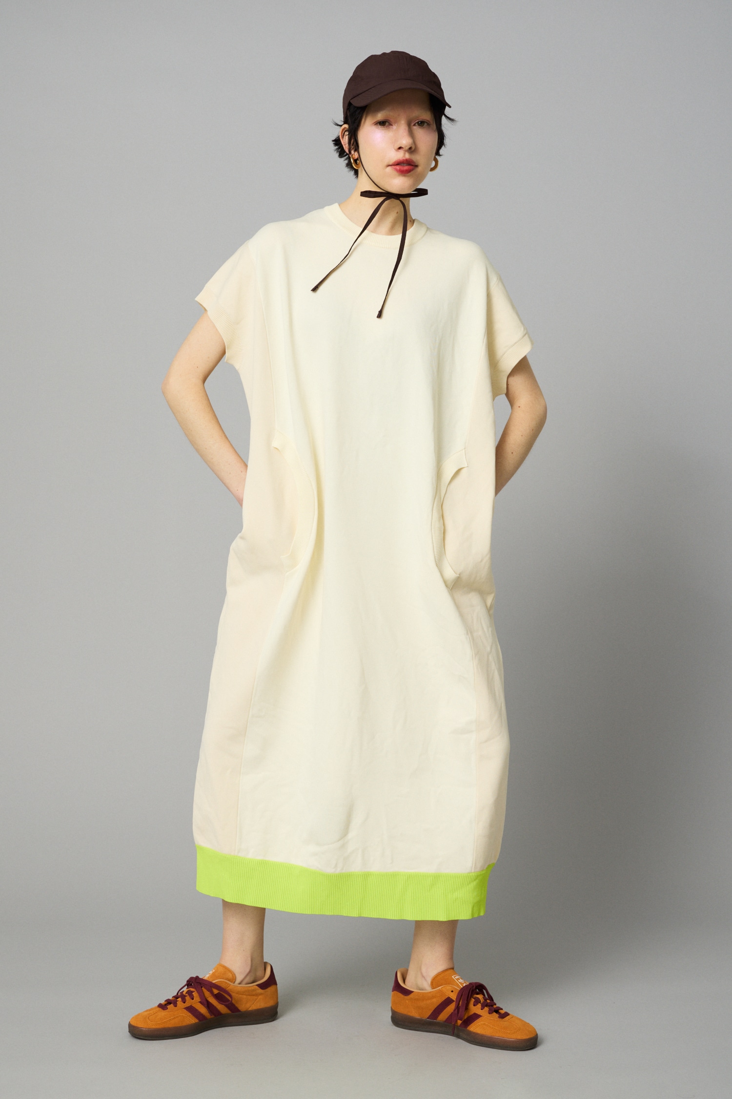 HeRIN.CYE | Attachmment knit one piece (ワンピース(ミニ