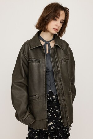 SLY | VINTAGE BOXY F／LEATHER ジャケット (ジャケット ) |SHEL'TTER