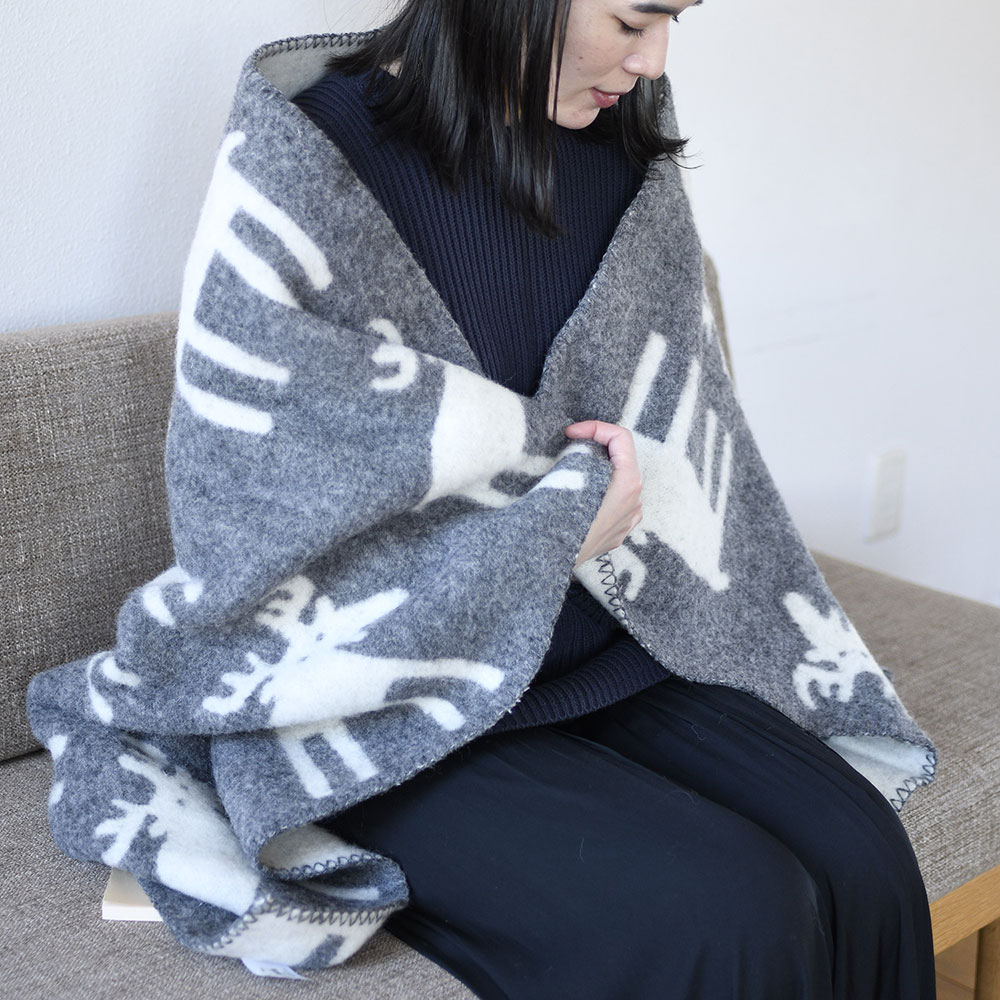 KLIPPAN/クリッパン ウール ハーフブランケット ベングトのムース