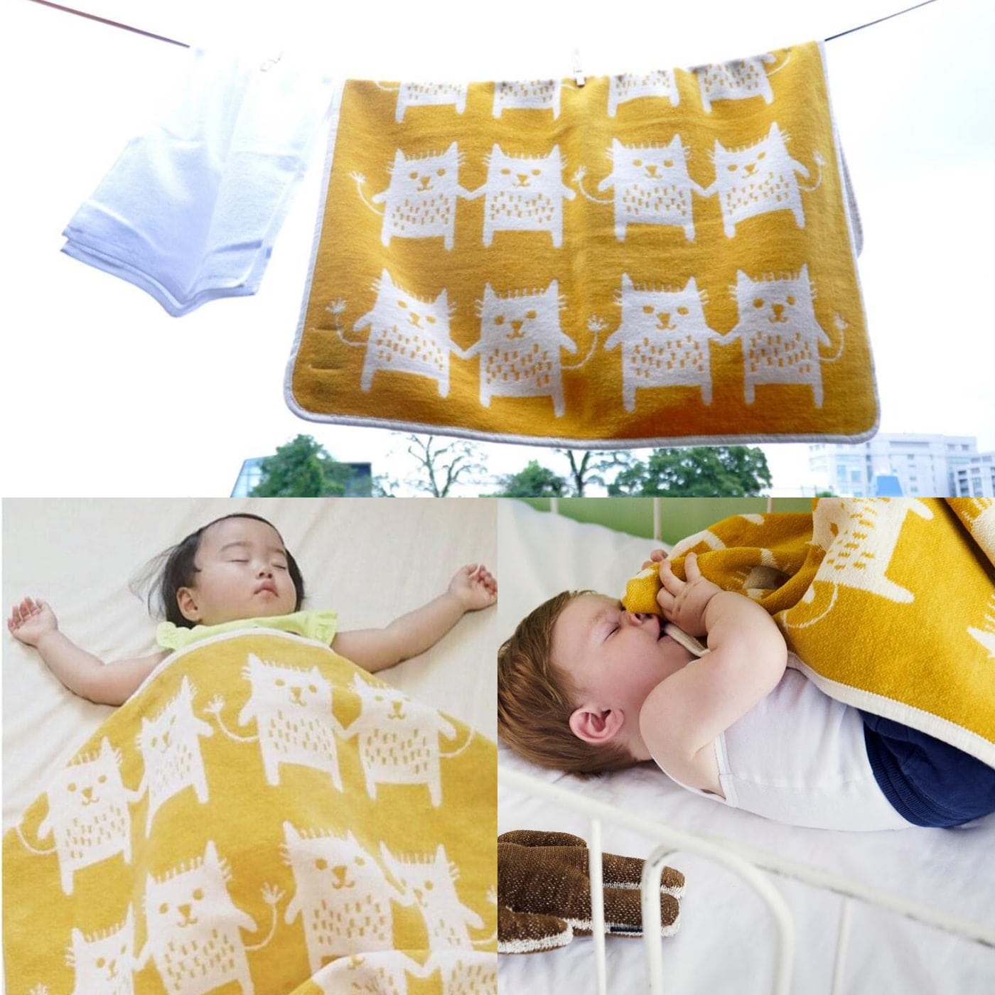 赤ちゃんはKLIPPANベビーブランケットの心地よさが大好きです