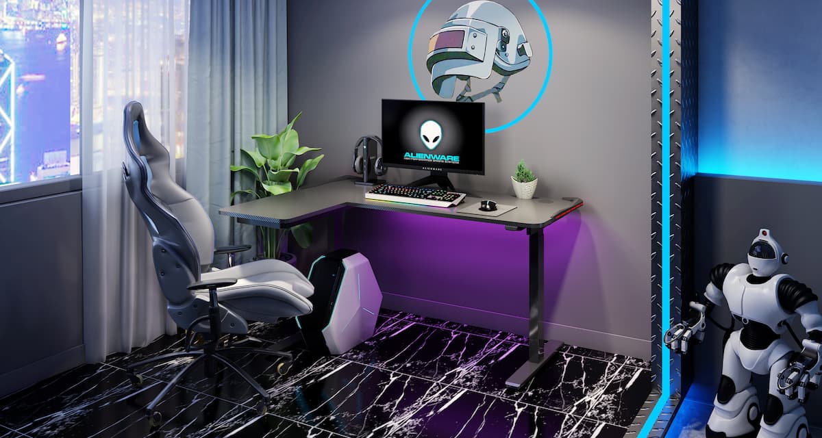 FlexiSpot GT1L-JA ゲーミングデスク |エディオン公式通販