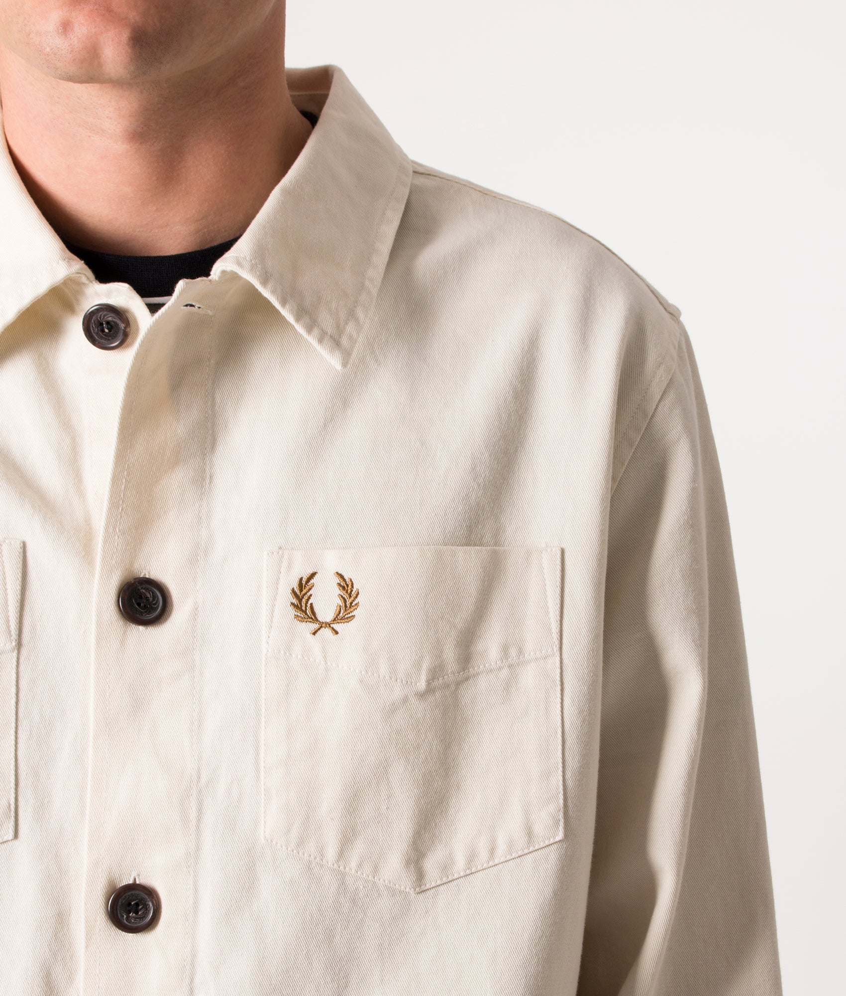 Twill Overshirt Ecru | Fred Perry | EQVVS